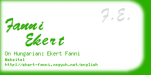 fanni ekert business card